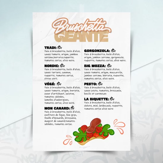 menu restauration, creation menu Lille, graphiste hauts de france, graphiste Lille