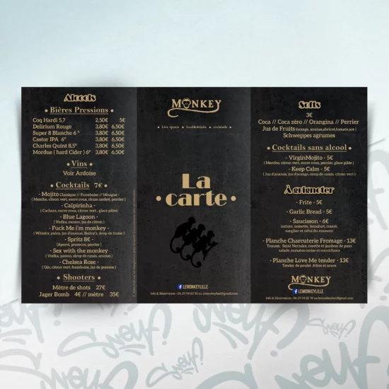 Création graphique carte bar