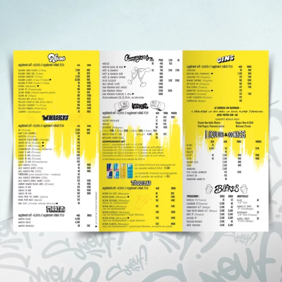 Mise en page carte bar