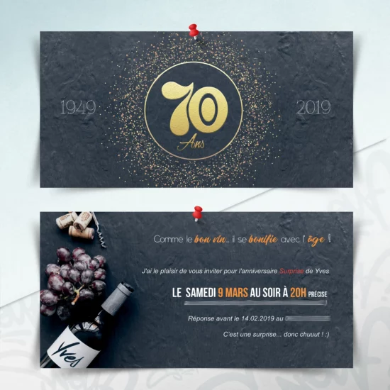 invitation anniversaire sur mesure